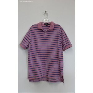 Ralph Lauren Polo Pink Blue Shirt Men L Vintage - Size L
